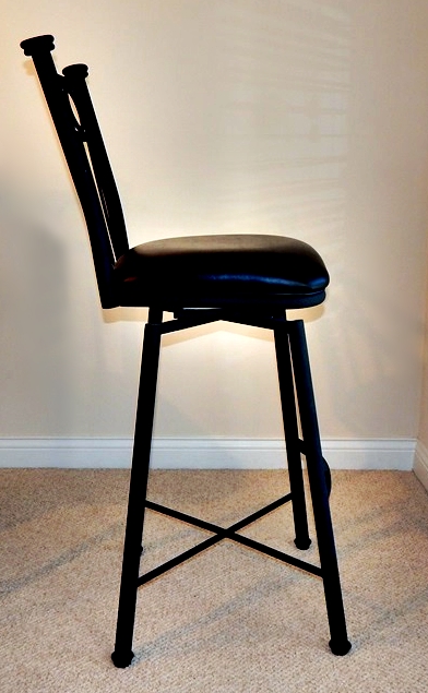 Trio of Pastel Minson Iron Bostonian Bar Stools