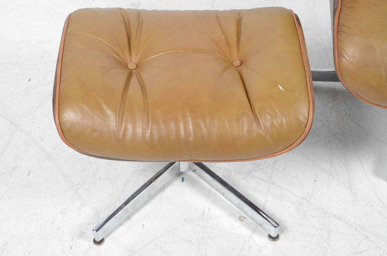 Eames Style Lounge Chair and Ottoman