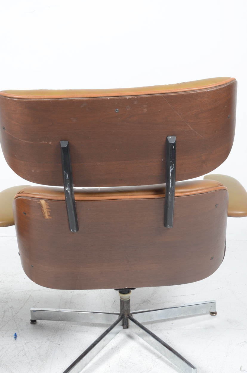 Eames Style Lounge Chair and Ottoman