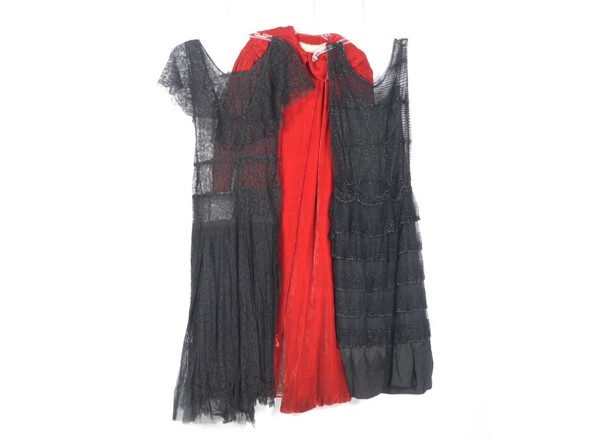 Trio of 1920s Women's Evening Wear