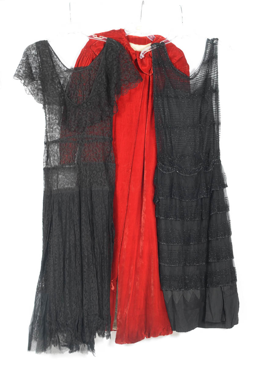 Trio of 1920s Women's Evening Wear