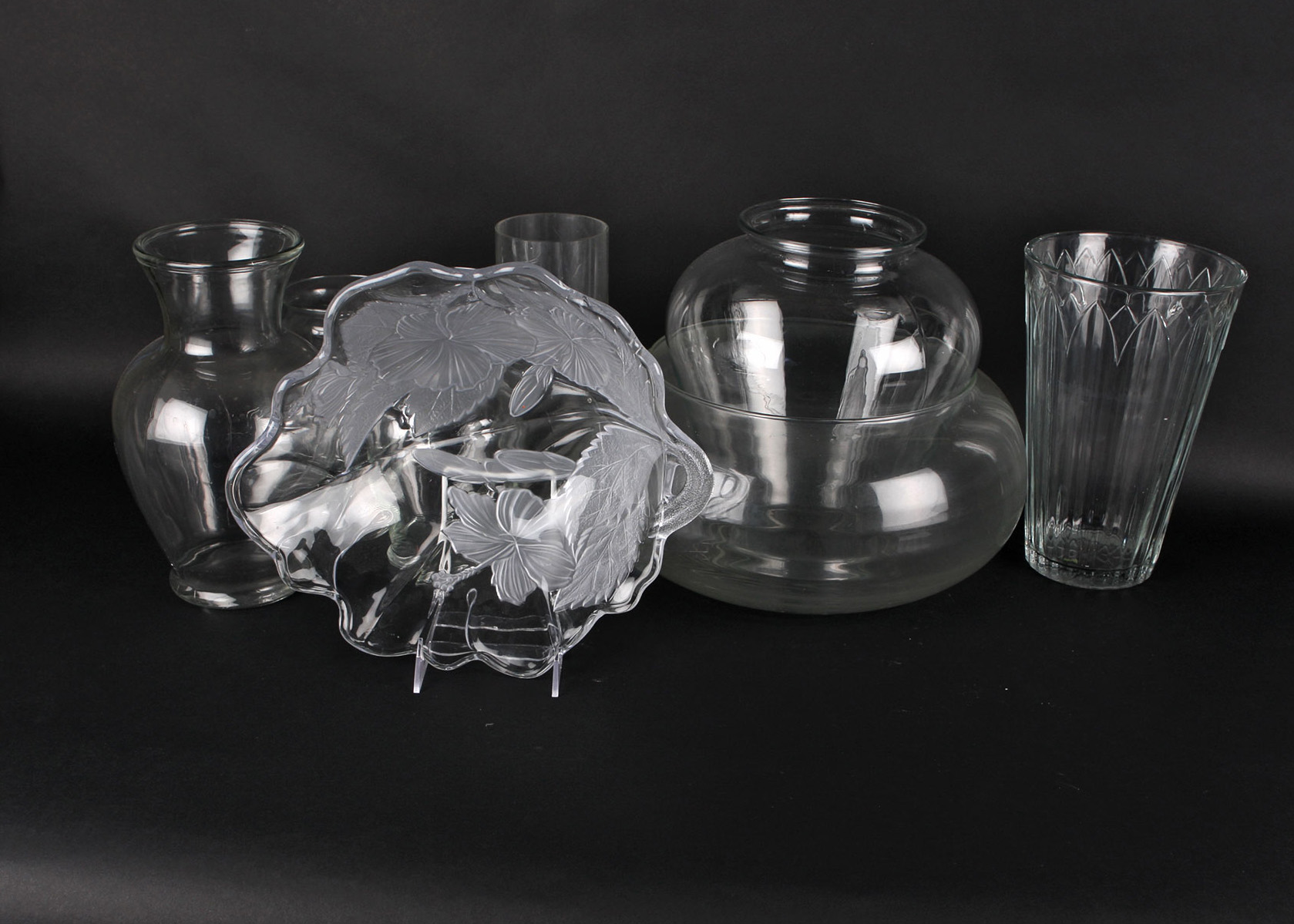 Large Clear Glass Decor and Vases