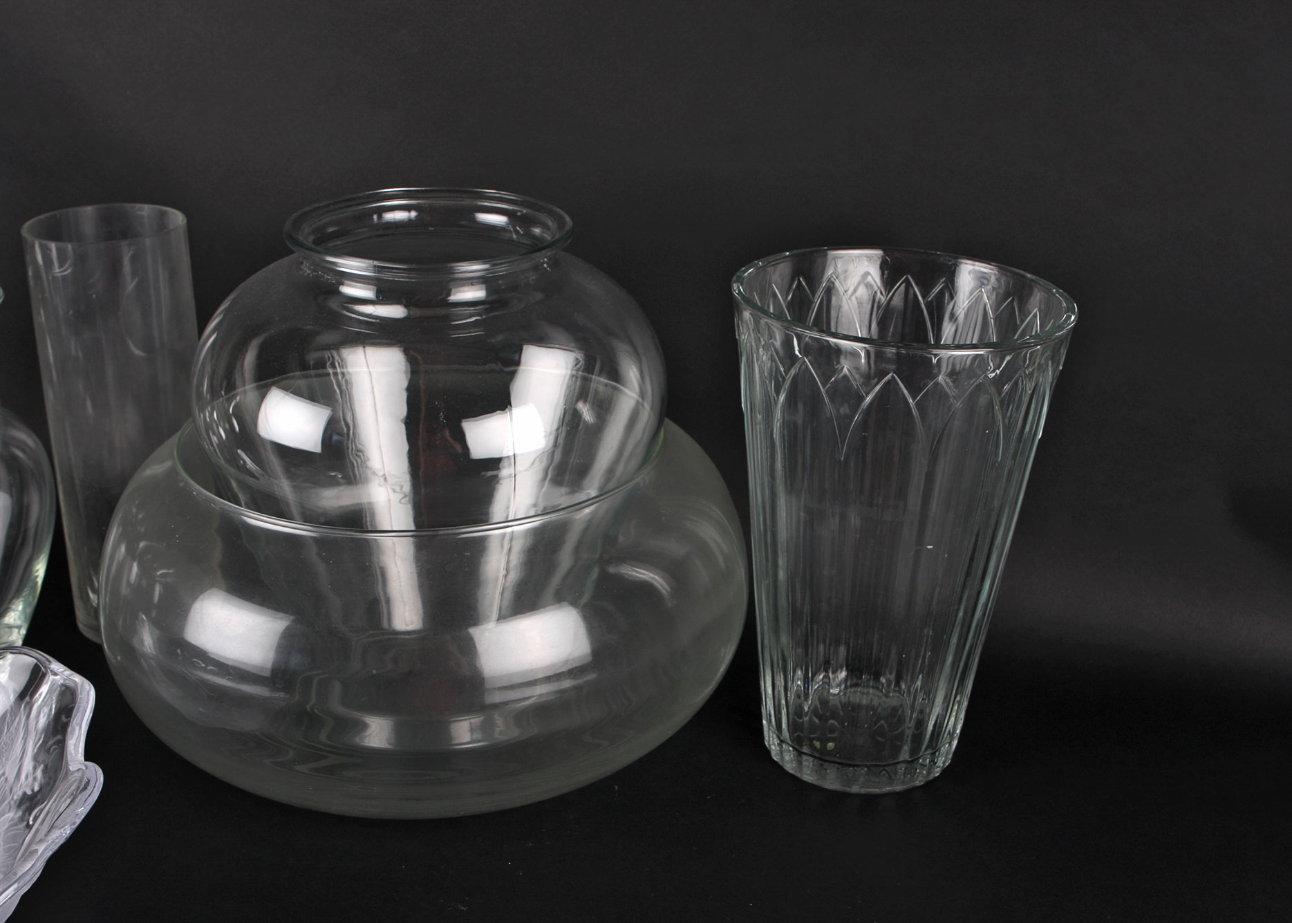 Large Clear Glass Decor and Vases