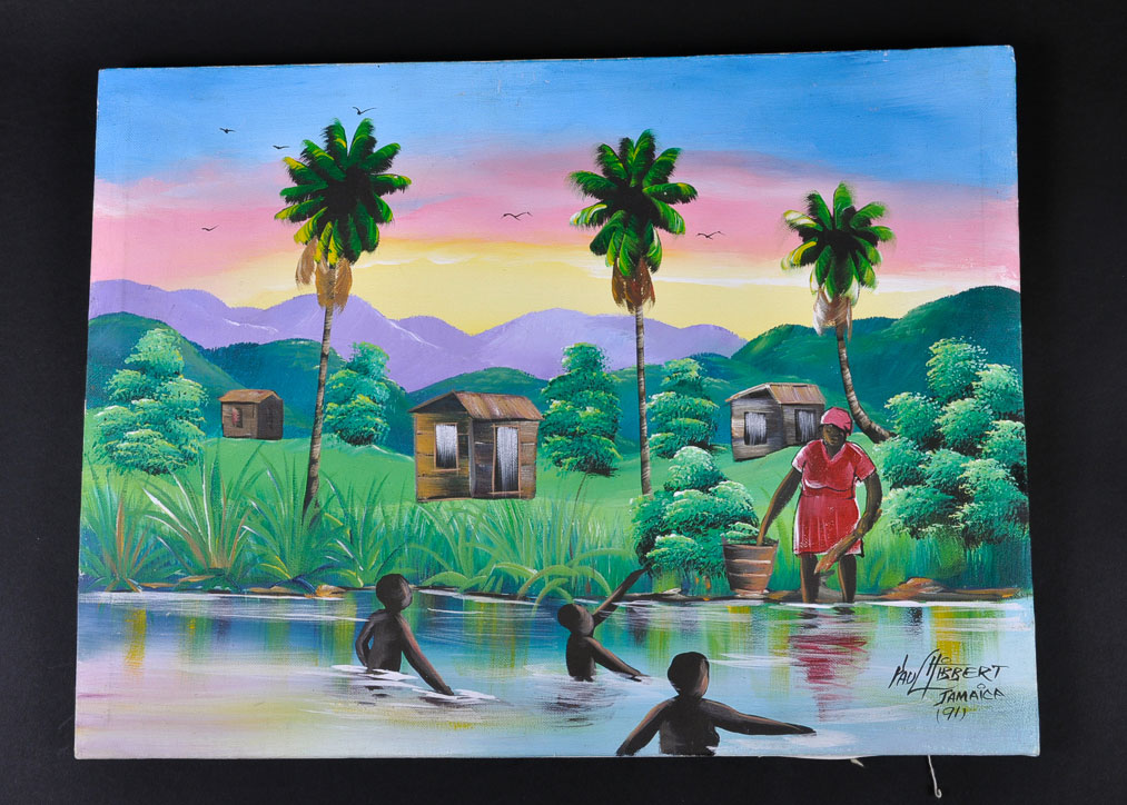 Original Signed Paul Hibbert of Jamaica Acrylic Painting