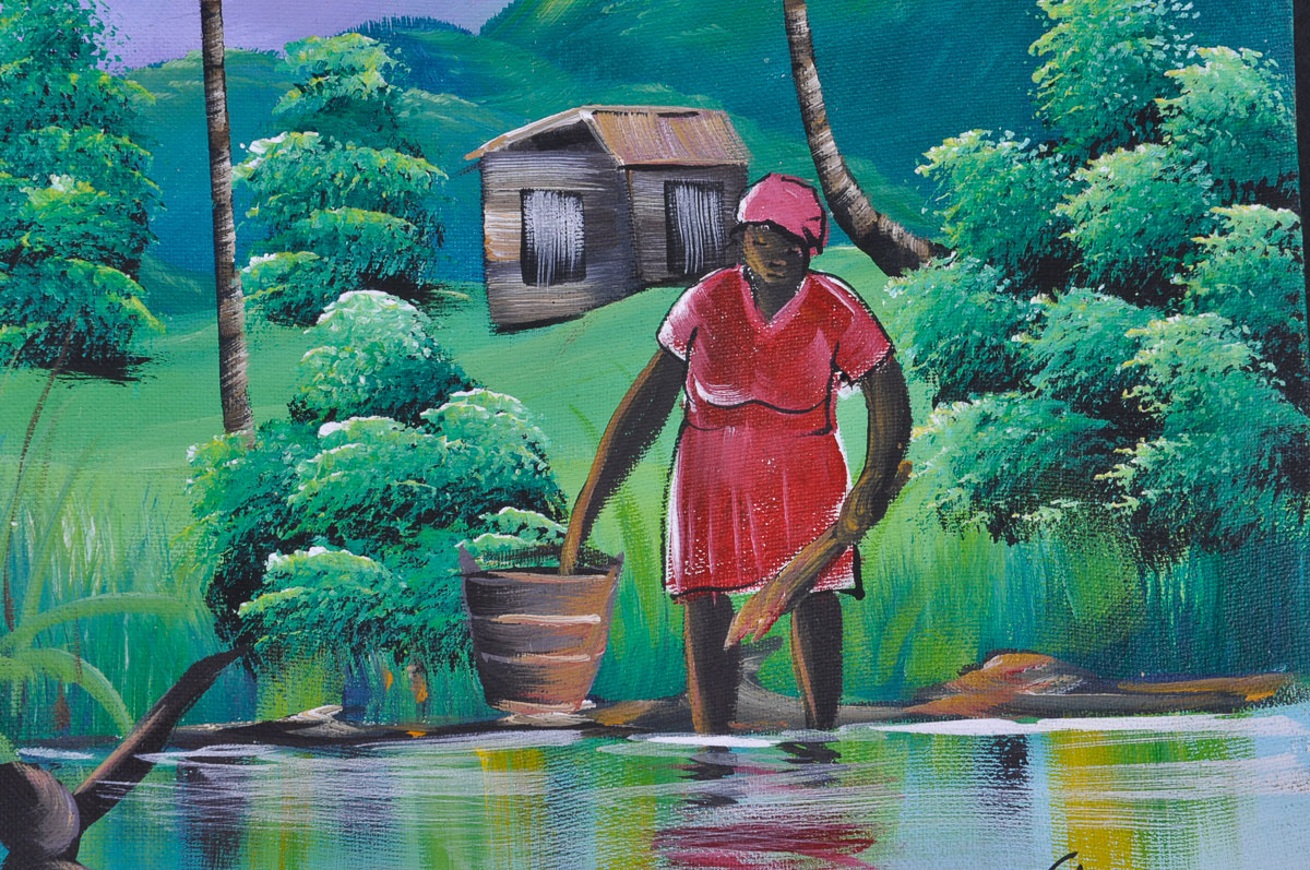 Original Signed Paul Hibbert of Jamaica Acrylic Painting