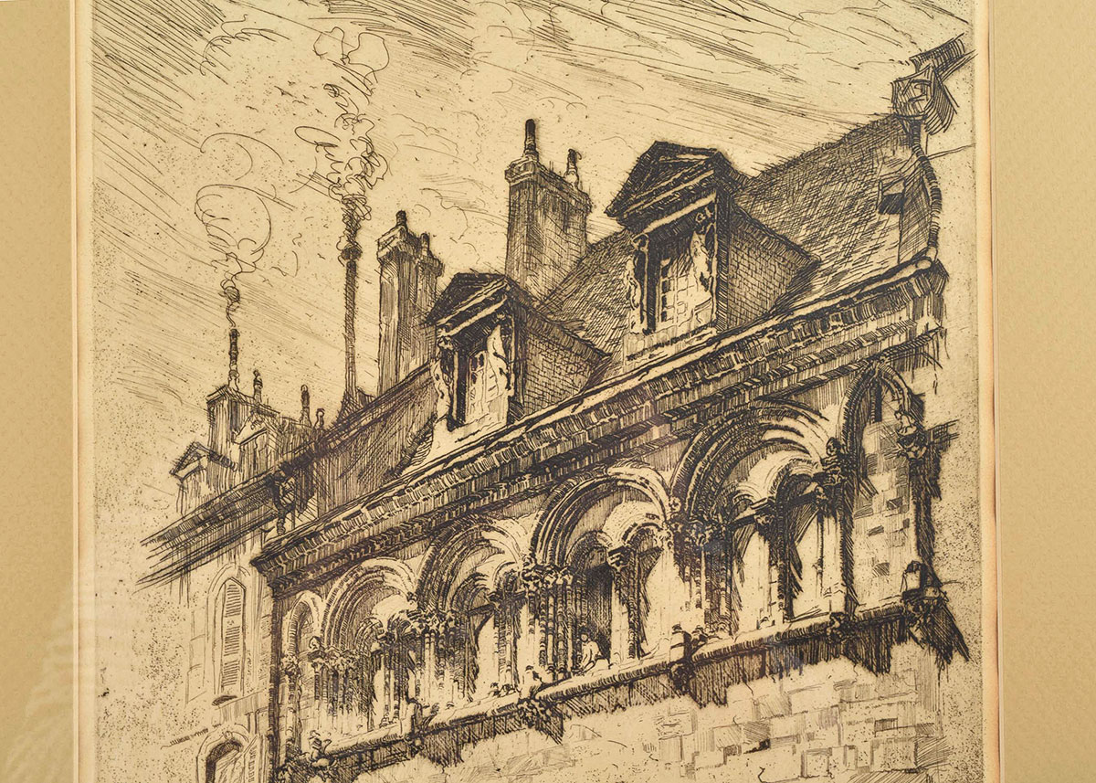 Signed Robin Logan Limited Edition Brown Pen and Ink Print