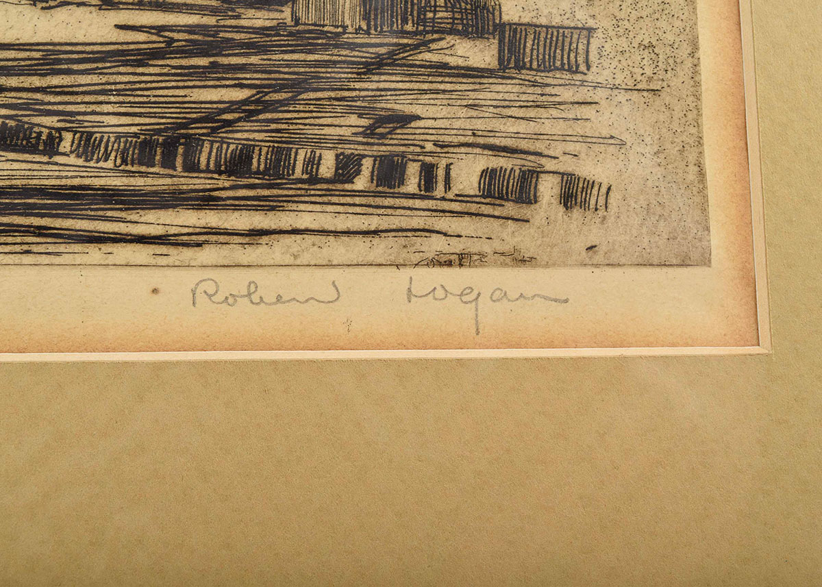 Signed Robin Logan Limited Edition Brown Pen and Ink Print