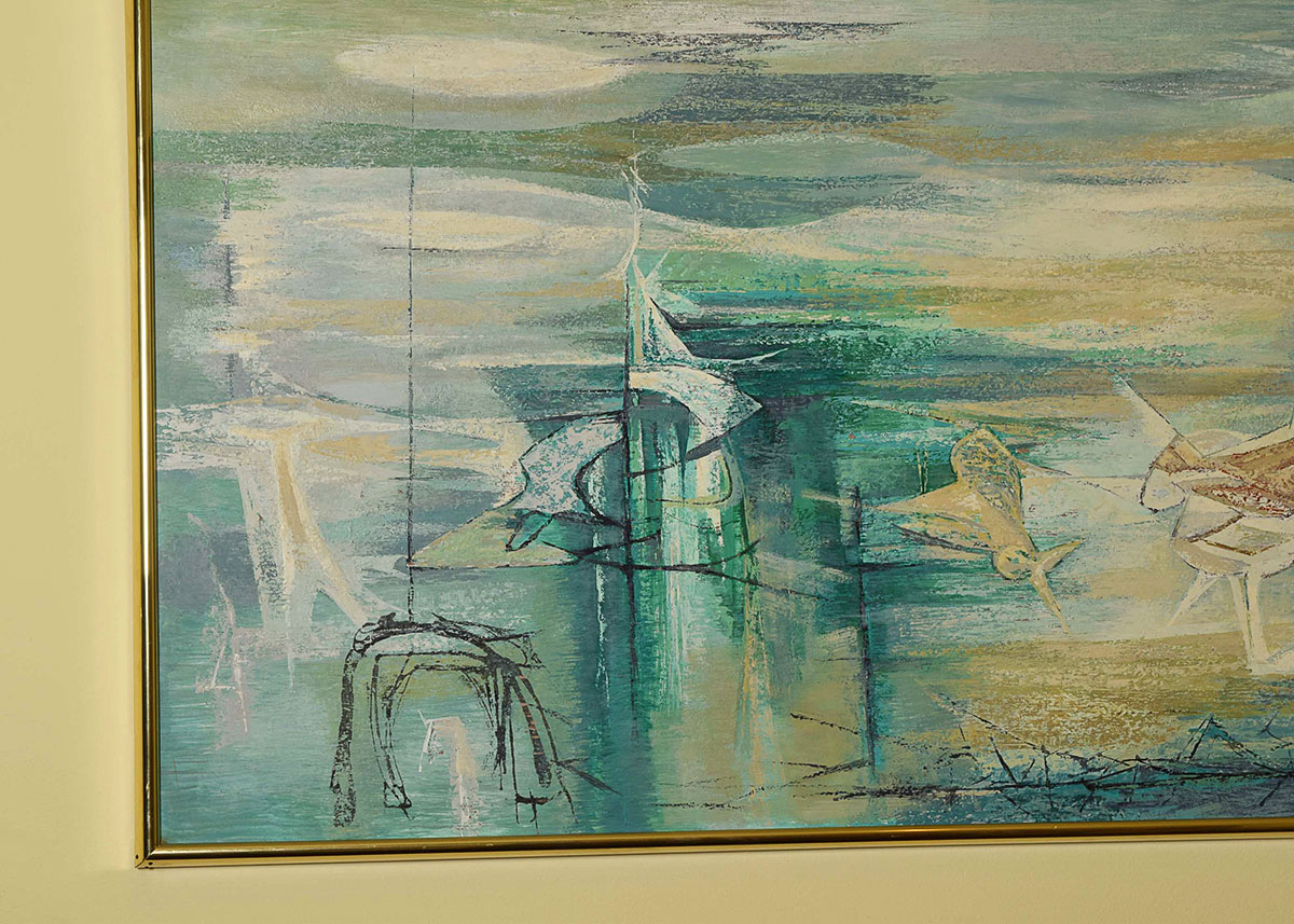 Original Signed Mary Spencer Nay Oil Abstract