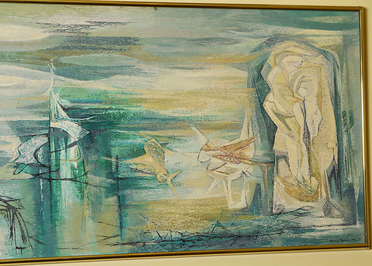 Original Signed Mary Spencer Nay Oil Abstract