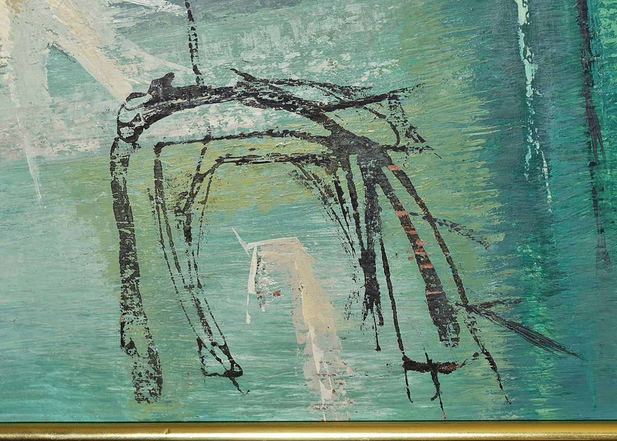 Original Signed Mary Spencer Nay Oil Abstract