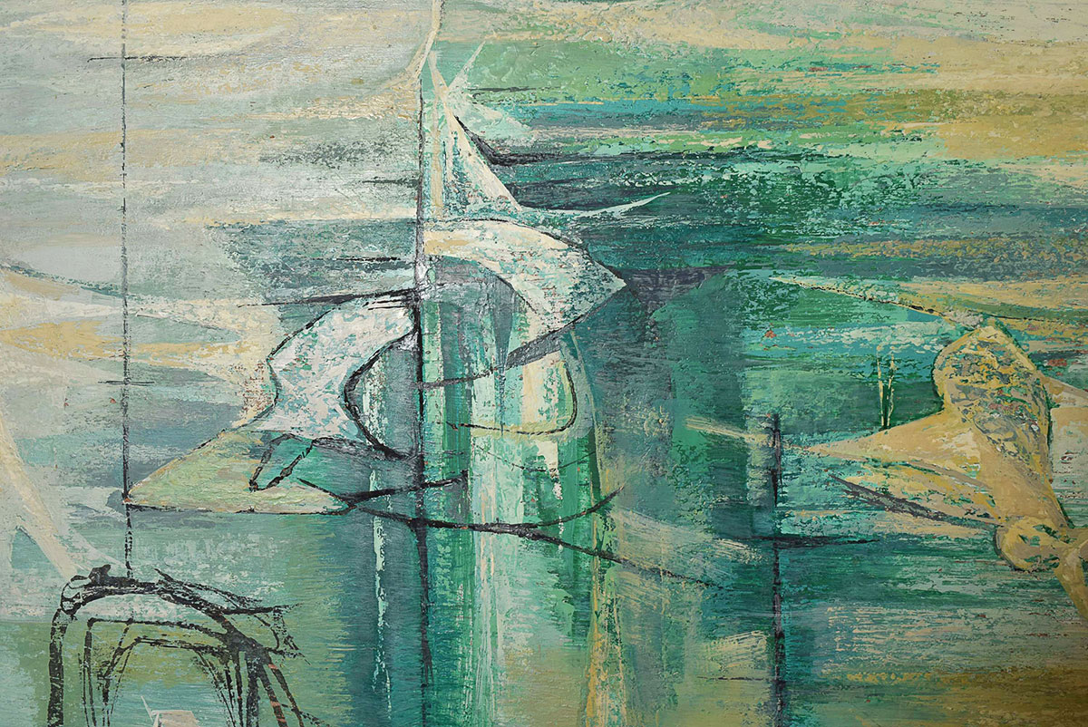 Original Signed Mary Spencer Nay Oil Abstract