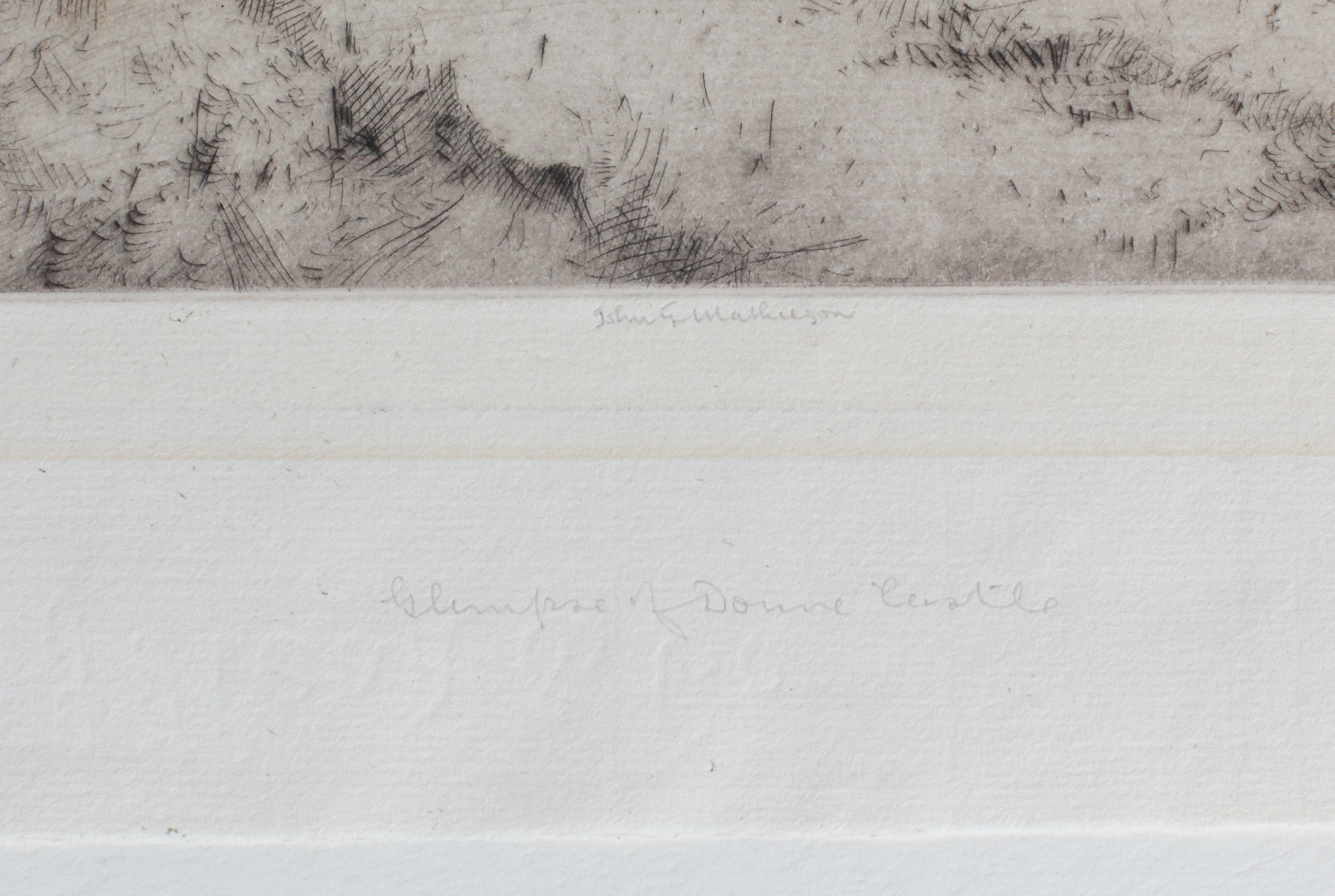 John George Mathieson Drypoint Etching "Trees"