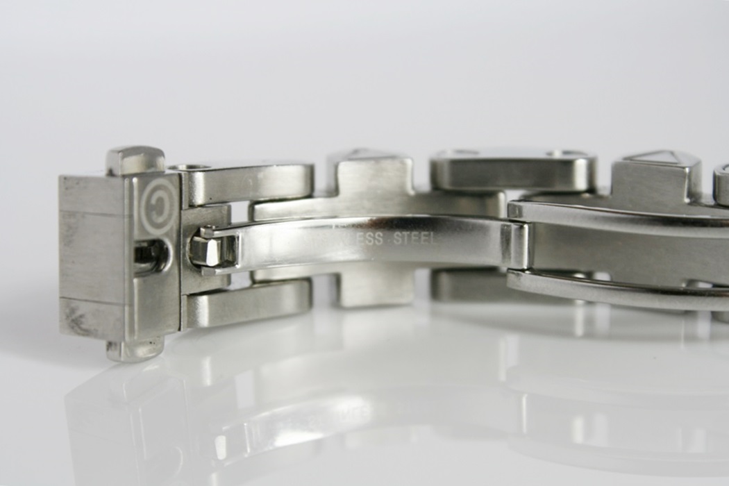 Men's Stainless Bracelet with a Small Diamond