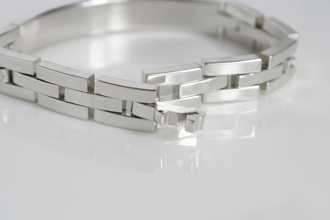 Men's Contemporary Stainless Engraved  Bracelet