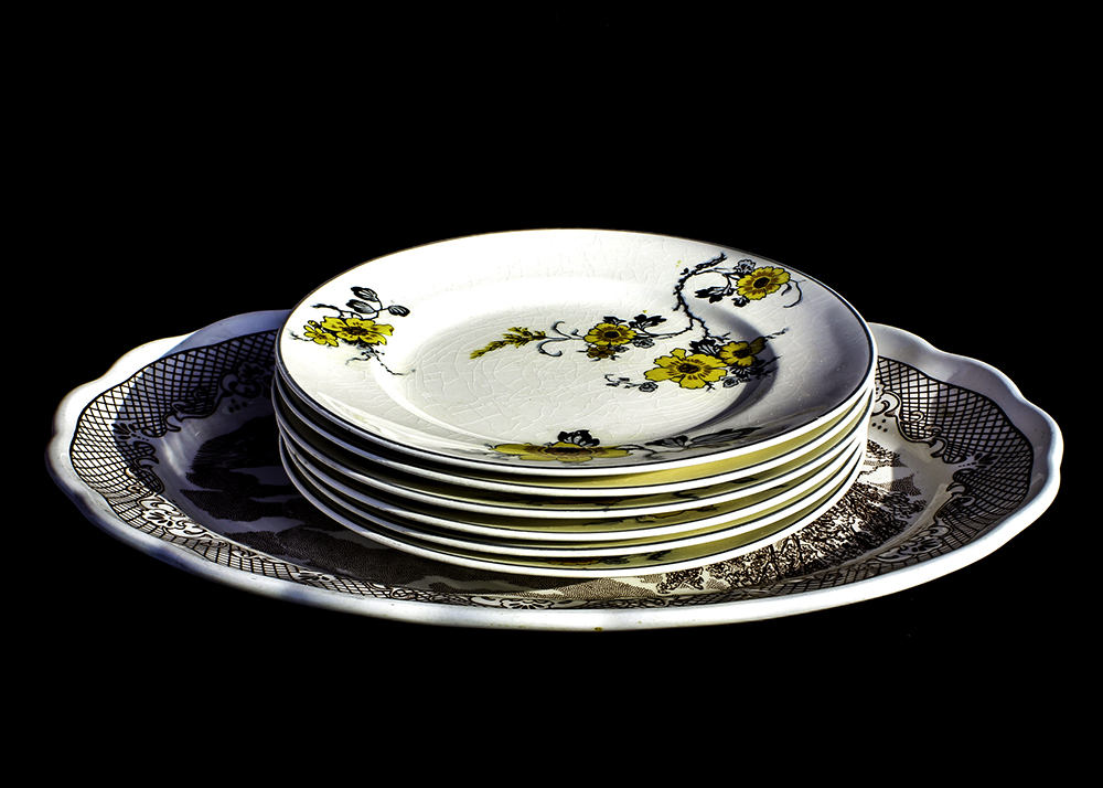 Collection of Vintage Plates and Platter