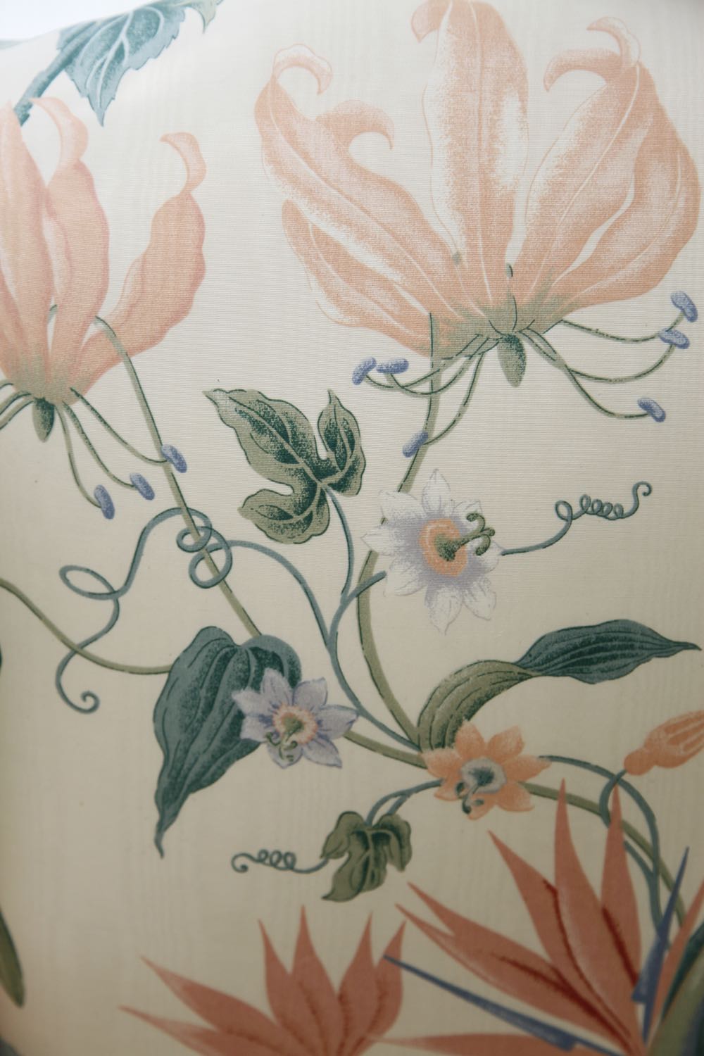 Floral Print Wingback Chair