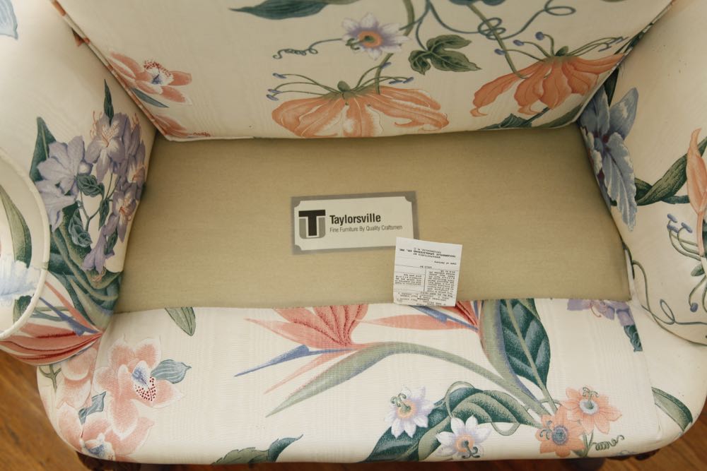 Floral Print Wingback Chair