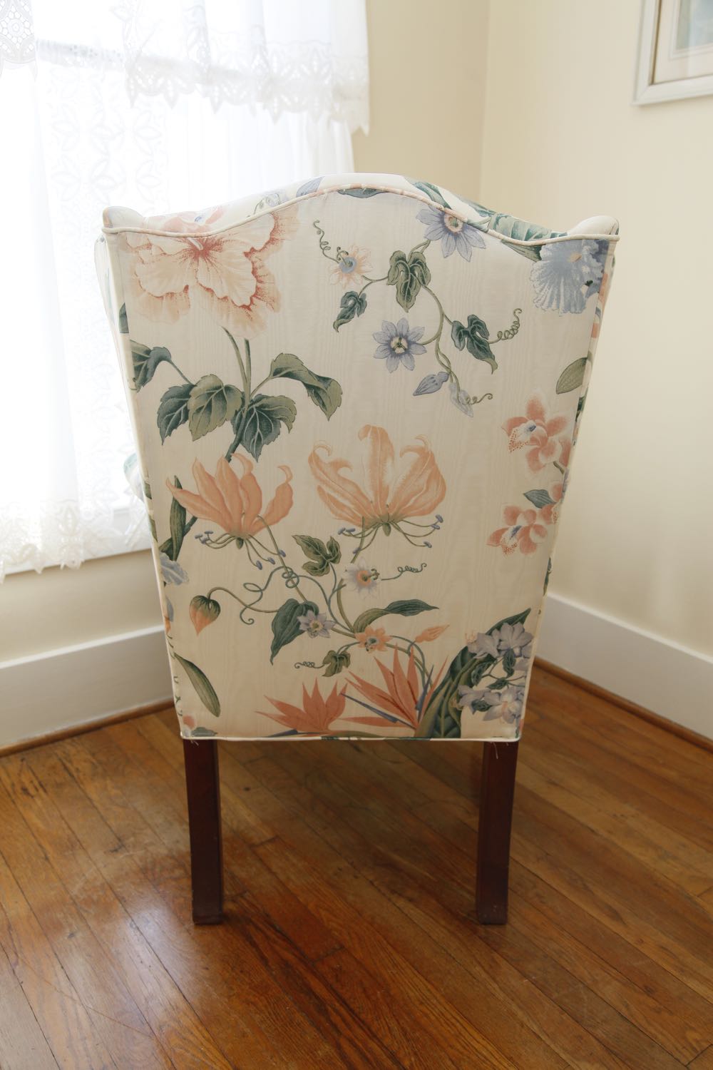 Floral Print Wingback Chair