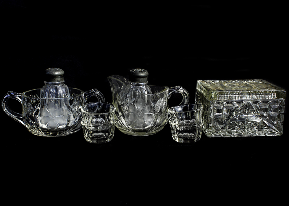 Assorted Vintage Pressed Glass
