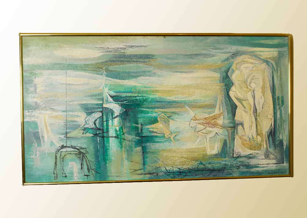 Original Signed Mary Spencer Nay Oil Abstract