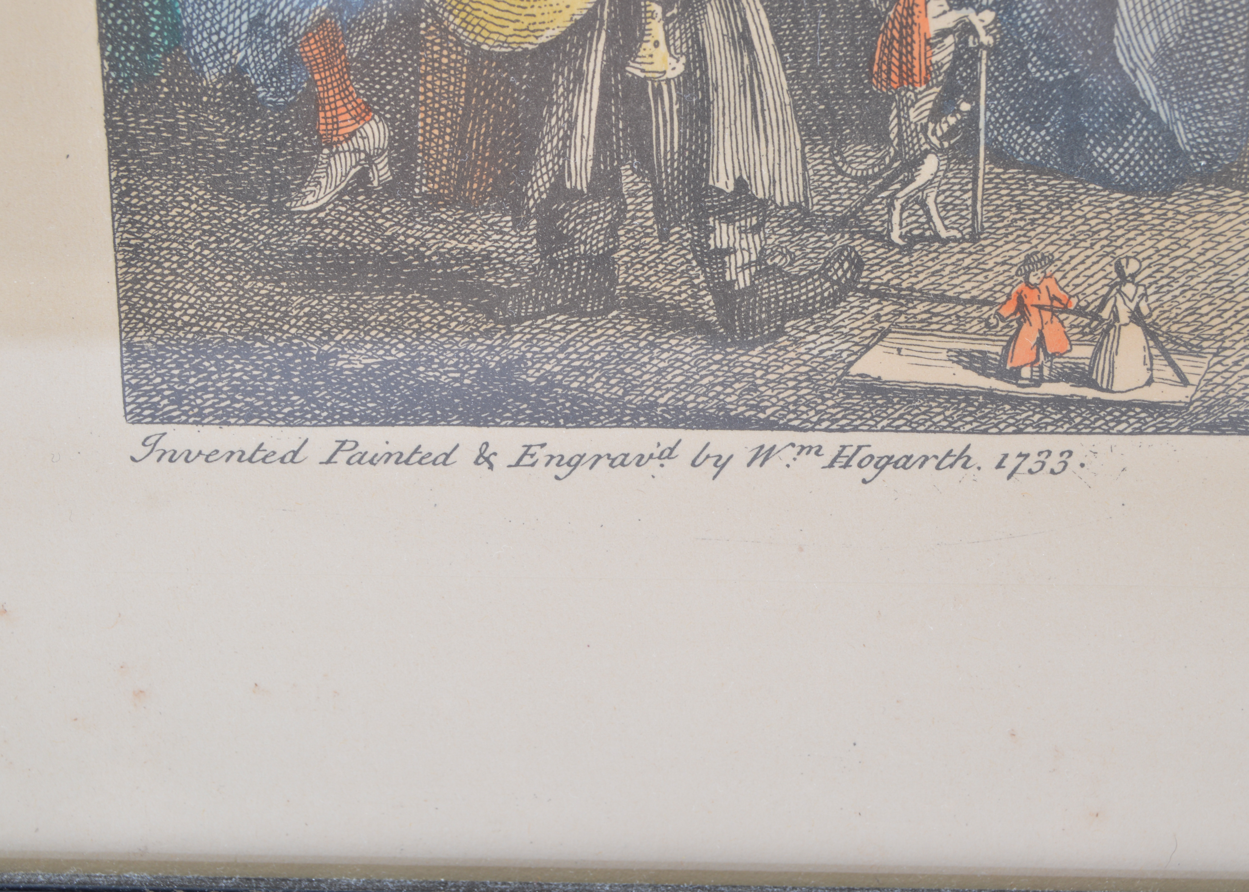 "Southwark Fair" by William Hogarth Colored Etching