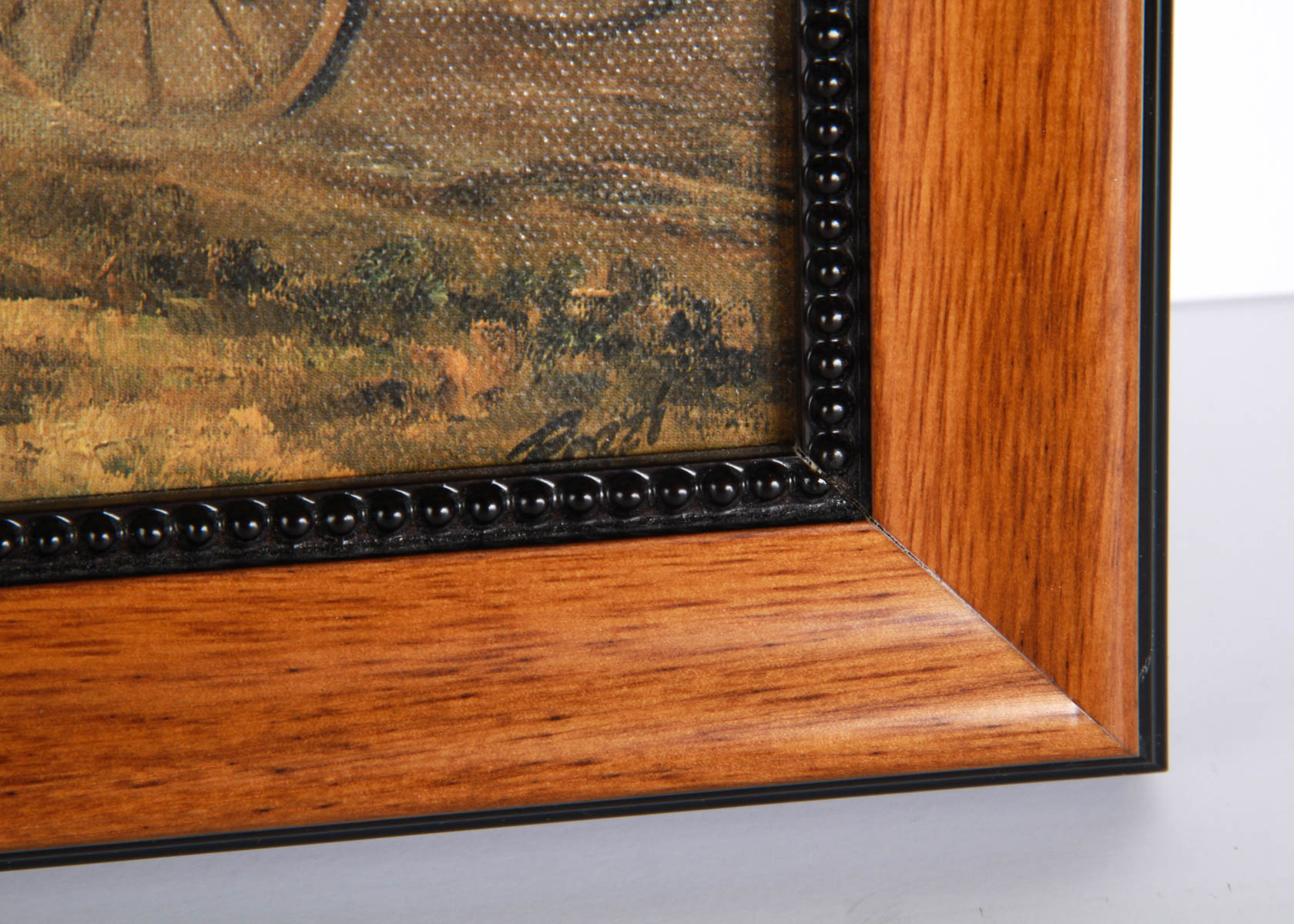 Jim Rozzi Framed Western Scene Canvas Lithograph