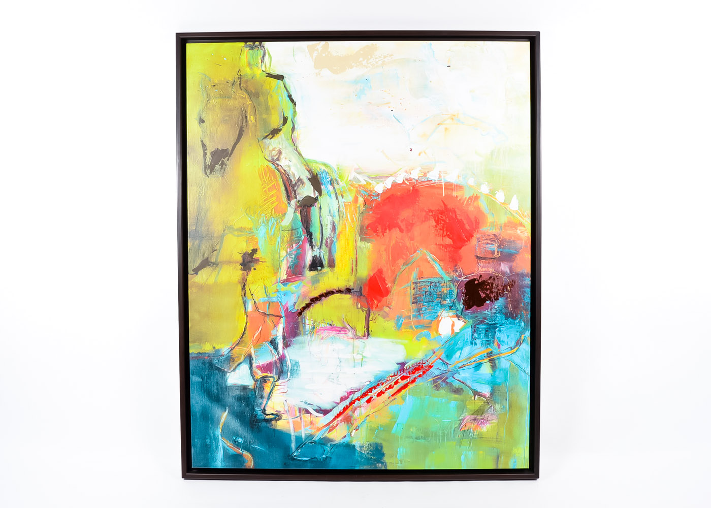 Contemporary Large Framed Abstract Giclee After Albert Pyne