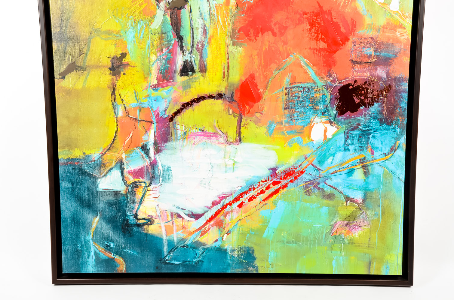 Contemporary Large Framed Abstract Giclee After Albert Pyne