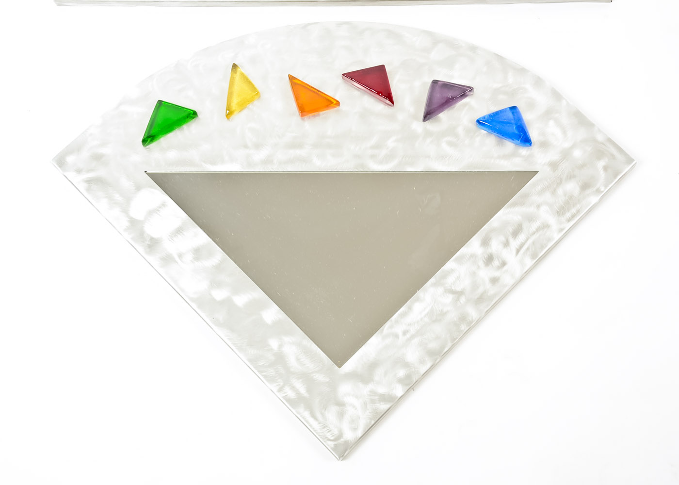 Pair of Brushed Aluminium and Glass Mirrors by Holly Olinger