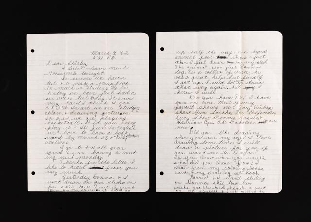 Handwritten Letter from Pen-Pal Muriel Odden to Shirley Mason