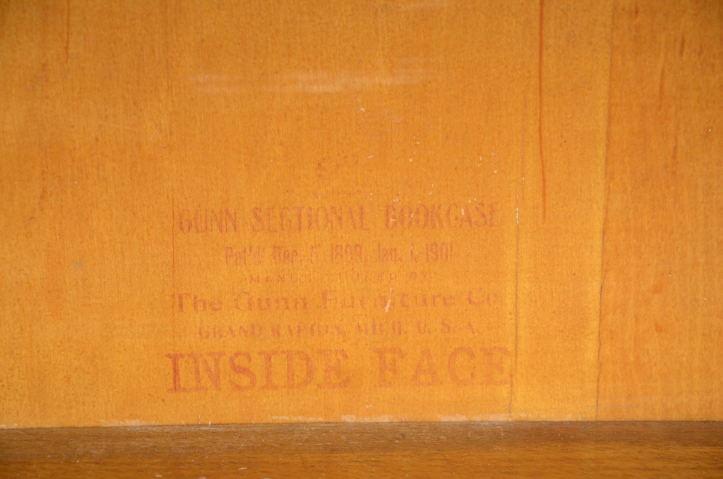 Gunn Six-Piece Barrister Bookcase circa 1901