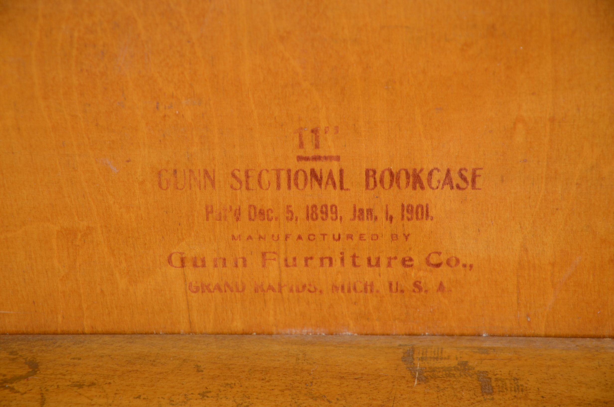 Gunn Six-Piece Barrister Bookcase circa 1901