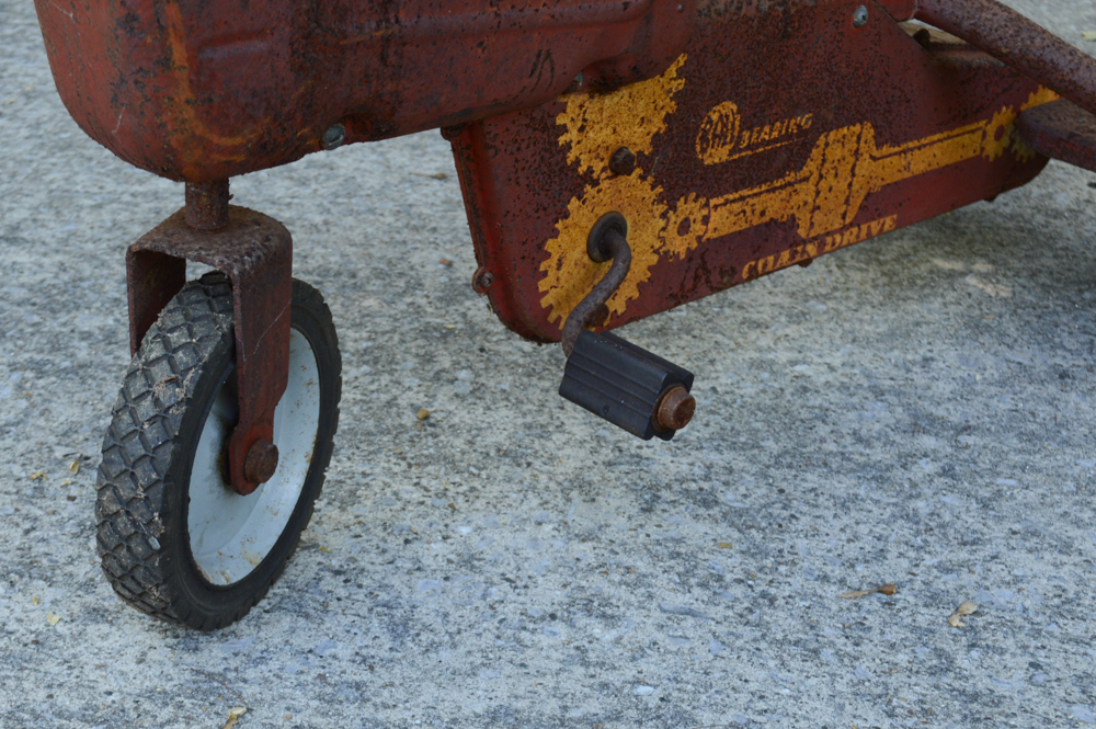 Vintage Children's Hamilton Iron Tractor and Cart