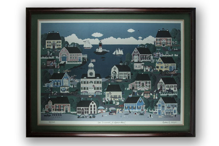 Cynthia & Christopher Framed Offset Lithograph