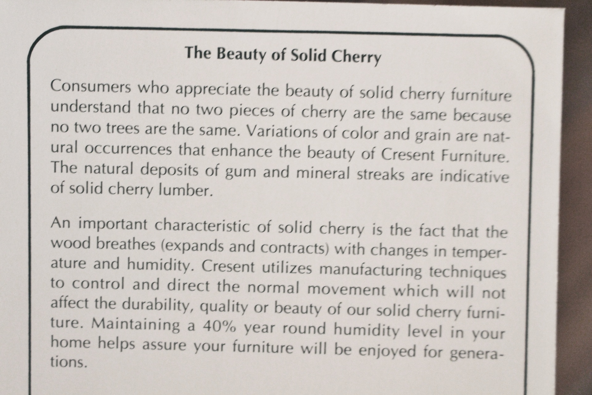 Crescent Queen Cherry Four Poster Bed Frame w/ Brass Medallions