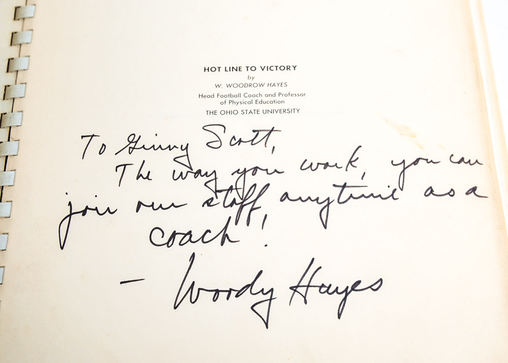 Signed Woody Hayes Ohio State Football Playbook