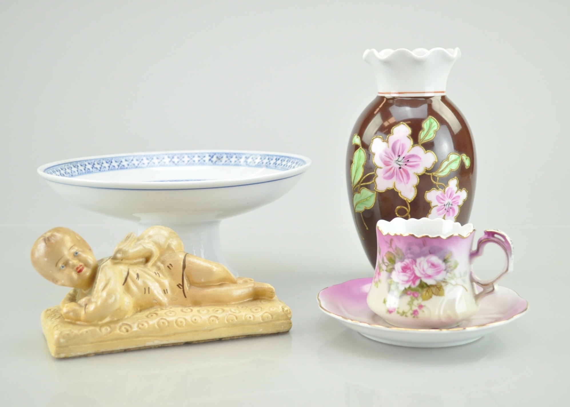 Vintage Decor Chalkware and Ceramic