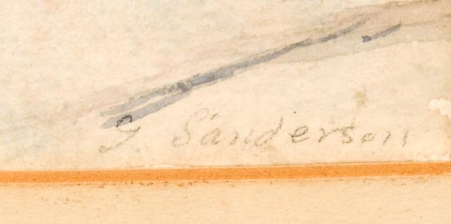 Original Watercolor of Florence Scene by Gertrude Sanderson