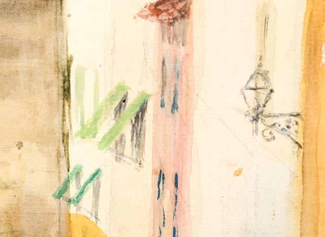 Original Watercolor of Florence Scene by Gertrude Sanderson