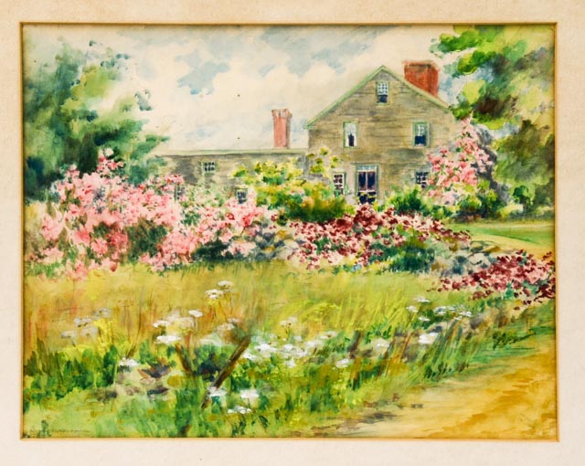 Original Watercolor "Dr. Moffatt House" by Gertrude F. Sanderson