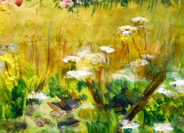 Original Watercolor "Dr. Moffatt House" by Gertrude F. Sanderson