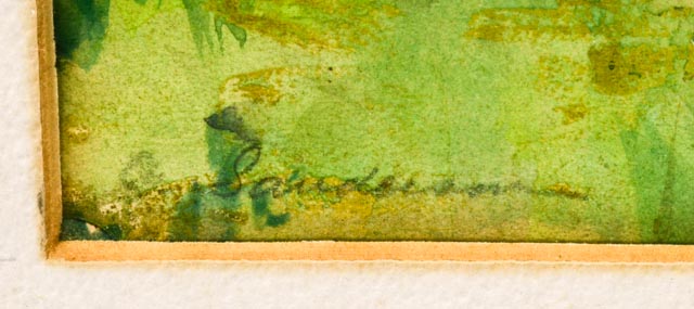 Original Watercolor "Dr. Moffatt House" by Gertrude F. Sanderson