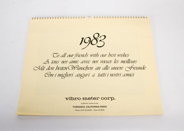 1983 Calendar with Antique German Map Prints