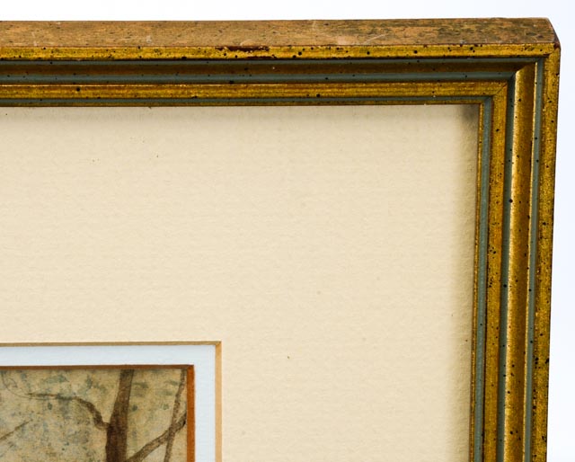 Vintage Gouache Painting of Little Girl