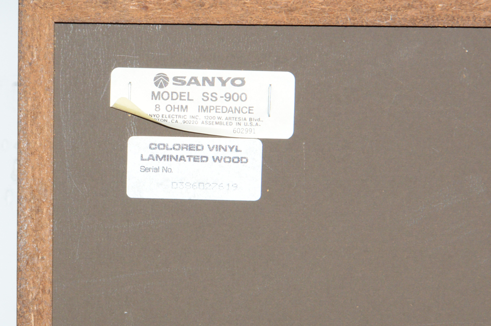 Pair of Sanyo Floor Speakers