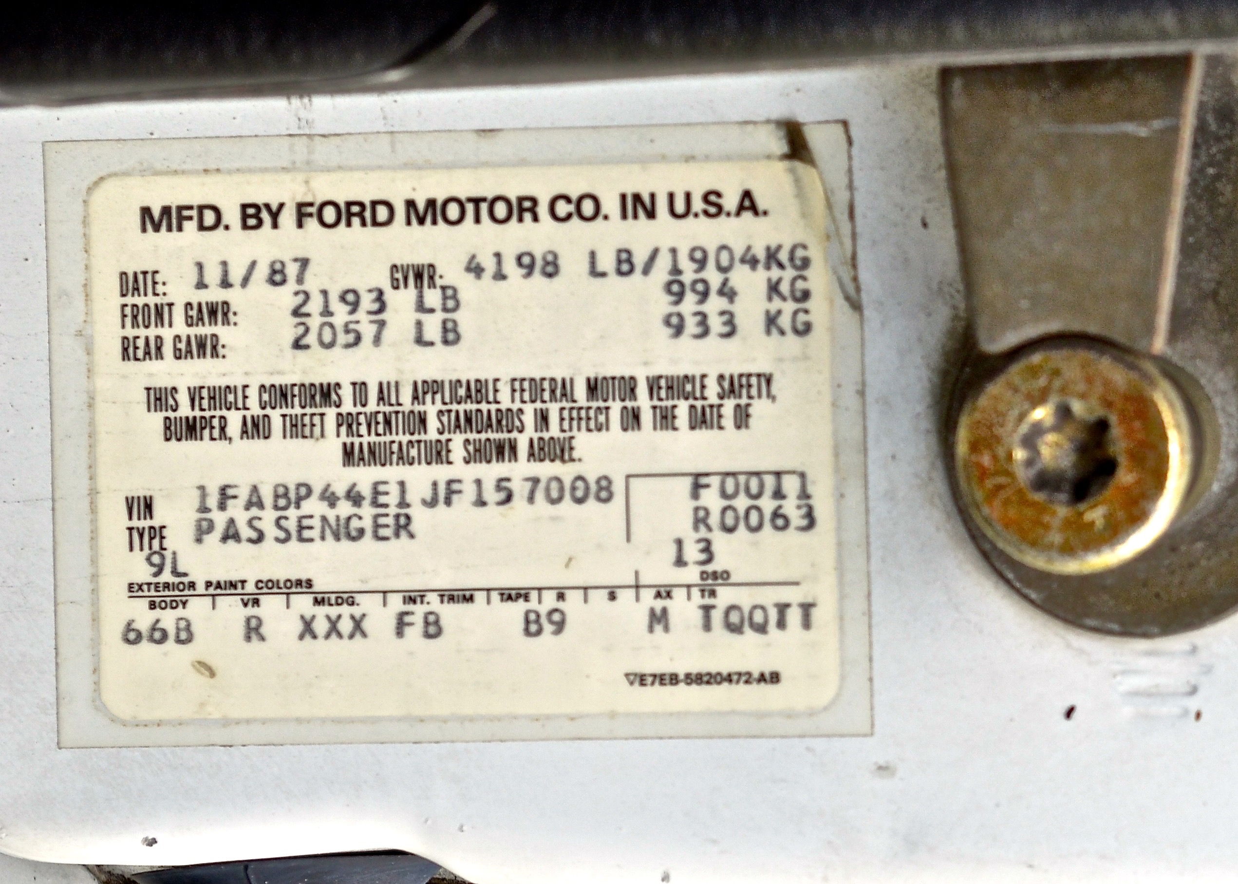 1988 Ford Mustang LX Convertible