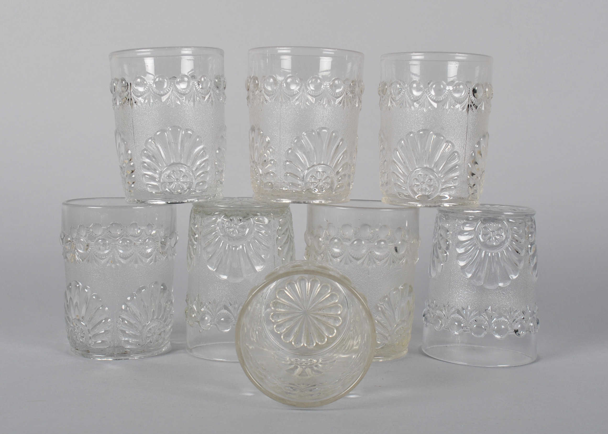 Vintage Clear Glass Tumbler Set