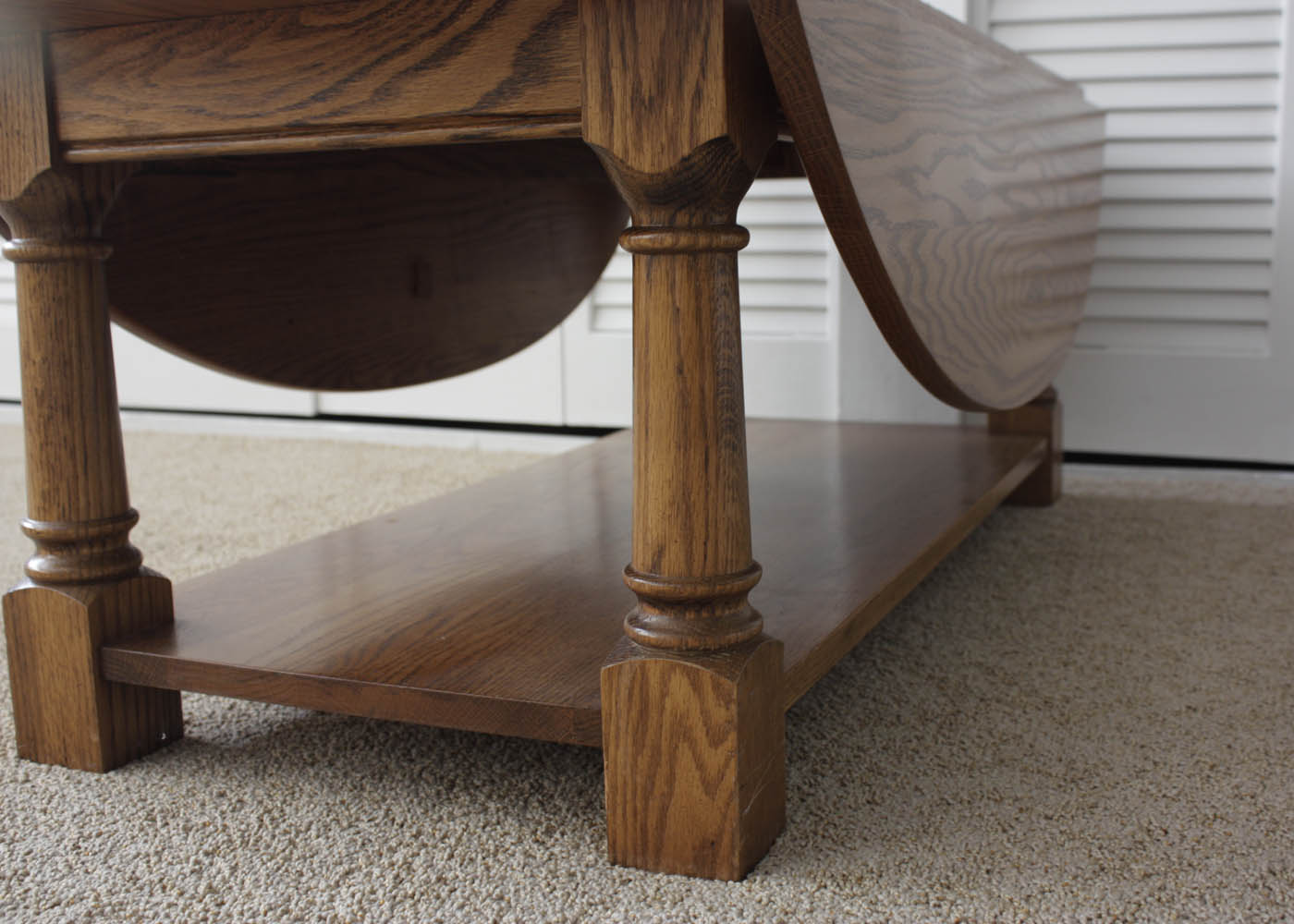 Oak Oval Drop Leaf Coffee Table