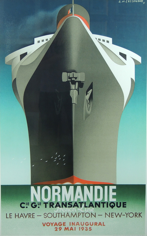 Cassandre 1979 "Normandie" Lithograph