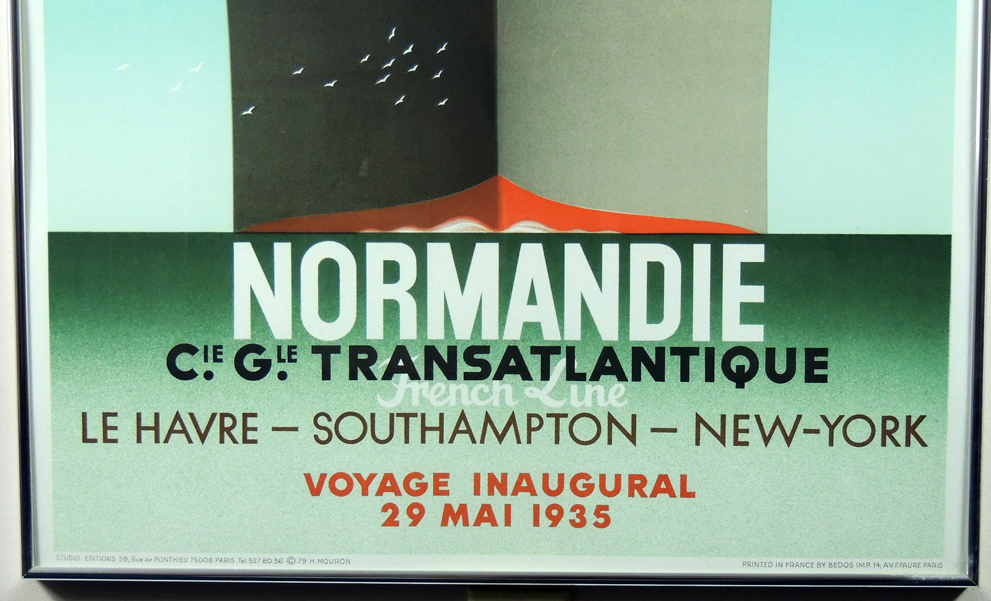 Cassandre 1979 "Normandie" Lithograph